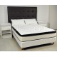 Colchón Inducol Pocket Firm 140 x 190 + Sommier Inducol + Respaldo Milos + 2 Almohadas