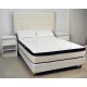 Colchón Inducol Pocket Firm 140 x 190 + Sommier Inducol + Respaldo Milos + 2 Almohadas