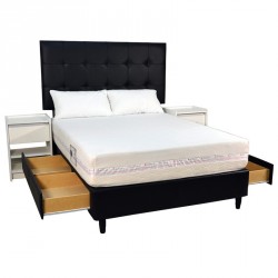 Sommier 4 Cajones Mussa Mileto 140x190 + Colchón King Koil Galaxian 140x190 + Respaldo Mussa Milos
