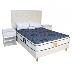 Colchón King Koil Aspen 140 x 190 + Sommier Inducol + Respaldo Mussa + 2 almohadas