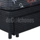 Sommier Marinero Mussa Urania Chenille 90x190 + Colchón Inducol Pyxis Black Edition